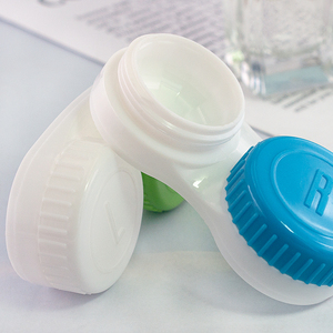 Étui à <span class=keywords><strong>lentilles</strong></span> <span class=keywords><strong>de</strong></span> <span class=keywords><strong>contact</strong></span> portable en plastique rigide CHANXIN DC-9001 avec verrou <span class=keywords><strong>de</strong></span> sécurité, motif solide, forme irrégulière, design simple - Product Image 4