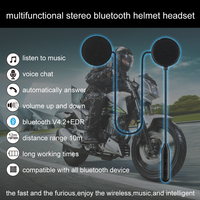 Auriculares Bluetooth 5.1+EDR para Casco HM-1, Sonido Estéreo de Alta Fidelidad, Intercomunicador de 20 Metros, 500 Horas en Espera, Conexión Dual para Motociclistas