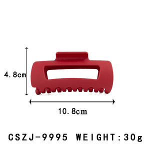 Clip de <span class=keywords><strong>griffe</strong></span> de cheveux de rebond de mémoire de Silicone creux rouge fort et résistant de 10.8cm pour les femmes ventes au comptant en plastique Flexible - Product Image 2