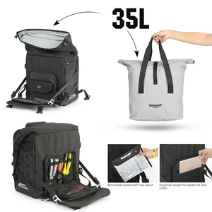 Rhinowalk 35L Motosiklet Hızlı Çıkartılabilir Yan Çanta, ADV Motosiklet Aksesuarları için Motosiklet Sele Kuyruk Çantası - 1 Adet - Product Image 4