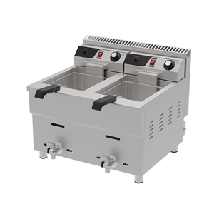 <span class=keywords><strong>Friteuse</strong></span> à gaz multi-paniers de grande capacité 36L en acier inoxydable, sans électricité, à économie d'huile, pour usage commercial dans les cafés et les restaurants - Product Image 2