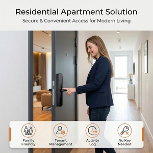 <span class=keywords><strong>Serratura</strong></span> Intelligente con Impronta Digitale e Wi-Fi Tuya, Cilindro Antieffrazione in Lega di Alluminio, Prezzo di Fabbrica - Product Image 3