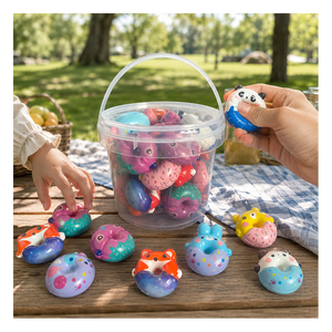 Tarjeta de Intercambio Escolar, Juguete de Donut de Animales, Squishy de Subida Lenta, Sin Dulces, Regalo de San Valentín, Recompensa para el Aula, Proveedor de Exportación - Product Image 1