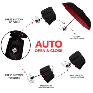 <b>Windproof</b> 3 Folding Automatic <b>Umbrella</b> Travel Foldable <b>Umbrella</b> <b>Umbrella</b> with Fan - Product Image 6