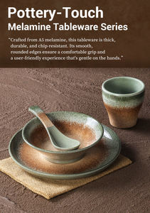 <span class=keywords><strong>Vajilla</strong></span> de <span class=keywords><strong>Melamina</strong></span> A5 100% No Tóxica, Juego de Platos Creativos para Ensalada y Carne, Platos de Alta Gama Irrompibles para Restaurante - Product Image 6