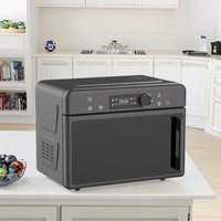 2025 noir 20L écran tactile numérique multifonctionnel Air Fry four micro-ondes sans huile électrique Air chaud friteuse pour usage domestique