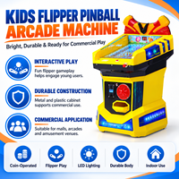 Machine d'arcade flipper à monnayeur pour enfants, économique, en métal et plastique, avec support en anglais, pour usage commercial et divertissement