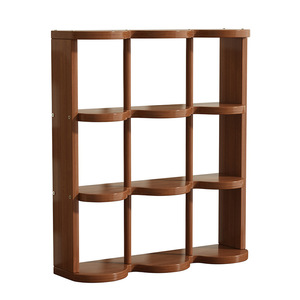 Nine Compartment <b>Desktop</b> Cup Holder Storage Rack 43cm Nan Bamboo Multi Layer <b>Organizer</b> <b>For</b> Kitchenware Home Office Desk Use - Product Image 5