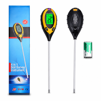 Sonde numérique 4-en-1 pour la mesure de l'humidité du sol, du pH du sol et de la luminosité pour plantes de jardin