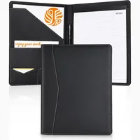 Portafolio de Cuero PU, Organizador de Documentos, Carpeta A4, Tarjetero, Documentos Legales, Carpeta para Entrevistas, Bloc de Notas Tamaño Carta Incluido