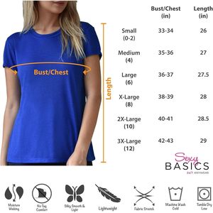 T-shirts à col rond pour femmes, coupe classique, jersey de coton et élasthanne, respirant, manches courtes, pour entraînement, yoga, sommeil, lot multiple - Product Image 5