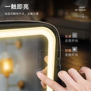 Organizador de Maquillaje de Viaje con Espejo Iluminado, Estuche Cosmético Portátil de Cuero PU de Gran Capacidad con Divisores Desmontables - Product Image 3