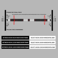 Barre de traction réglable portable sans perçage ni vis pour entraînement à domicile sur cadre de porte