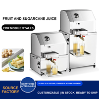 Presse-jus de canne à sucre commercial, modèle de comptoir à brancher, avec rouleaux auto-ajustables, machine à jus électrique