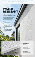 Peinture acrylique latex à base d'eau de haute qualité pour extérieur, revêtement d'étanchéité écologique, application par pinceau, liquide