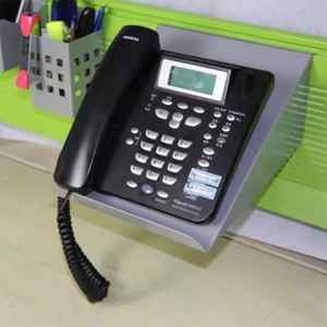 Huibaili Telephone Holder Box <b>Silver</b> White Cold Rolled Steel Modern Simple Commercial Office Use - Product Image 1