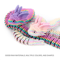Dragon féerique imprimé en 3D, conception articulée intégrale, cadeau d'ornement créatif, figurine tendance populaire