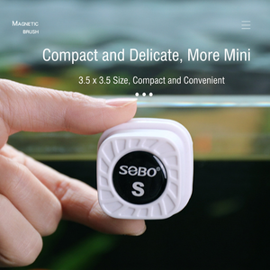 Pembersih Kaca Akuarium Magnetik Mini Sikat Pembersih Alga Dua Sisi untuk Tangki Ikan - Product Image 2