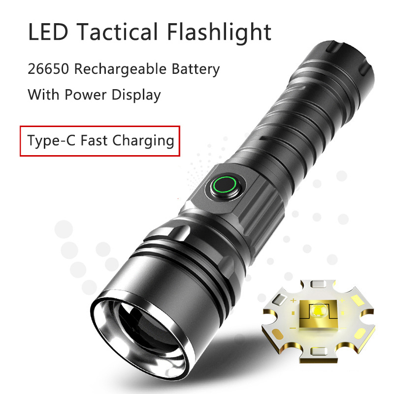 Rechargeable Flashlight 3000 Lumens - Super Bright & Waterproof