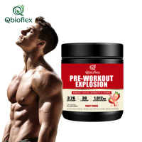 Poudre pré-entraînement personnalisée Qbioflex avec L-citrulline, électrolytes, énergie haute intensité, concentration, pompes énergétiques, complément nutritionnel sportif