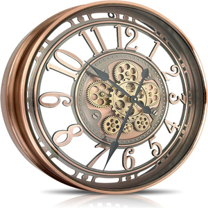 Tempo infinito 21 pollici metallo rame orologi in movimento ingranaggio <span class=keywords><strong>orologio</strong></span> da <span class=keywords><strong>parete</strong></span> per la casa soggiorno decorazione <span class=keywords><strong>orologio</strong></span> da <span class=keywords><strong>parete</strong></span> ingranaggio mobile - Product Image 6