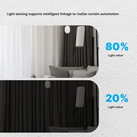 Robot de rideau intelligent Tuya Zigbee, application de contrôle à distance, ouverture et fermeture des rideaux à tringle romaine