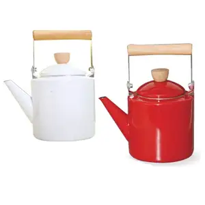 2.2L Emaille Wasserkocher Teekanne Kaffeekanne Kochen Werkzeuge Gerade Krautertees Teekanne Induktion झुंड Hohe Weizen Topf