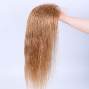 Настраиваемый кружевной Топпер для волос, кружевной передний край из искусственной кожи, европейская выровненная кутикула, кружевной топ ручной вязки для женщин - Product Image 3