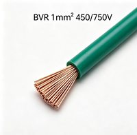 Fil de construction en cuivre flexible isolé en PVC BVR 1mm² 450/750V