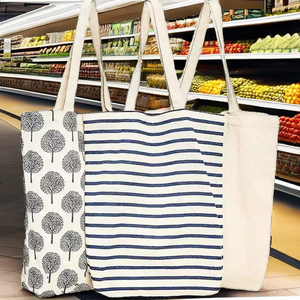 Sac fourre-tout personnalisé en toile 100 % coton, réutilisable, écologique, pour courses, plage, livres, avec longues poignées, grand format XXL - Product Image 3