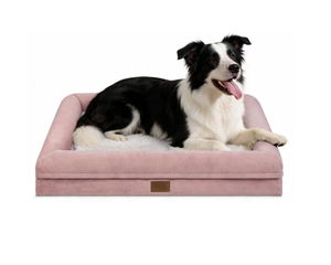 Cama Ecológica para Perros de Interior, de Espuma, Rectangular, Sólida, Clásica, Lujosa, Cómoda, Desmontable, Lavable, en Caja de Cartón - Product Image 1
