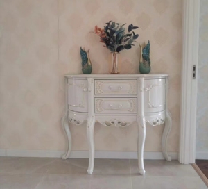 <span class=keywords><strong>Console</strong></span> d'<span class=keywords><strong>entrée</strong></span> en bois artisanale <span class=keywords><strong>avec</strong></span> finition sculptée antique et tiroirs pour la vente au détail - Product Image 5