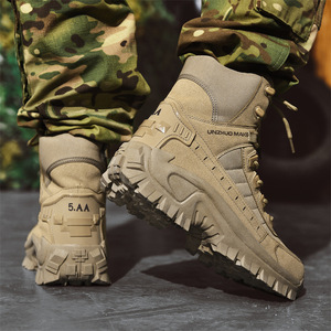 Botas de Desierto para Hombre, Botas Tácticas Antideslizantes para Exteriores, Botas de Senderismo, Botas de Caza, Deportes y Entretenimiento, Zapatos de Senderismo Verdes <span class=keywords><strong>0075</strong></span> - Product Image 6