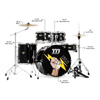 Professional Full Musical Instrument Set Hand Percussion Acoustic Drum Set Made of PD Polyester Film Maple Material Good Price