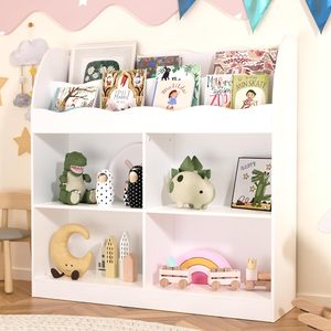 Bibliothèque moderne en bois, armoire <span class=keywords><strong>de</strong></span> rangement <span class=keywords><strong>pour</strong></span> jouets, étagère organisateur <span class=keywords><strong>de</strong></span> livres et <span class=keywords><strong>de</strong></span> jouets <span class=keywords><strong>pour</strong></span> enfants et adolescents <span class=keywords><strong>pour</strong></span> la chambre à coucher, l'école et la <span class=keywords><strong>cuisine</strong></span> - Product Image 2