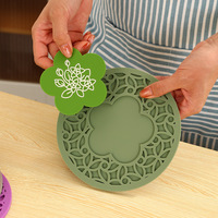 A0011 Dessous de plat en silicone au design moderne, résistant à la chaleur, simple, deux-en-un, pour la maison, épaisseur 3 mm