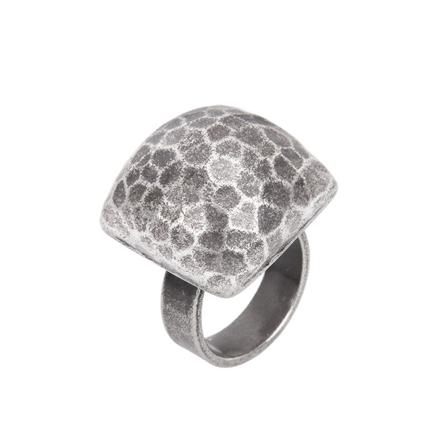 Famous Designers Wholesale Adjustable Ring 925 Sterling Silver Hammer Texture Rings Jewelry For Women