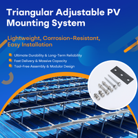 Accessoires de montage de panneaux solaires, système de montage photovoltaïque réglable pour toit plat, supports pour usage commercial