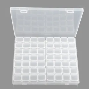 हीरा पेंटिंग उपकरण बॉक्स 56 वर्ग प्लास्टिक बॉक्स स्वतंत्र छोटे वर्ग बक्से