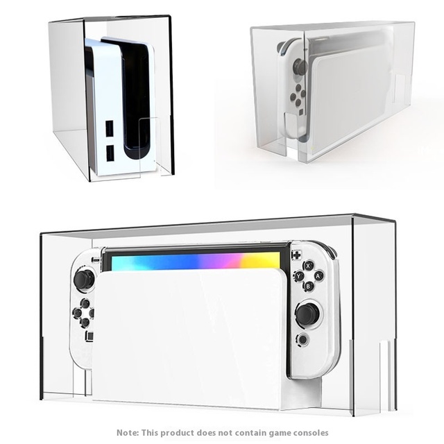 New Acrylic Dustproof Console for Switch Dock Cover PC Shell Case with Memory Card Protection Travel-friendly Game Accessories
