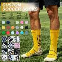 Chaussettes de sport athlétiques personnalisées en gros avec logo, pour hommes, football, unisexe, antidérapantes, en nylon