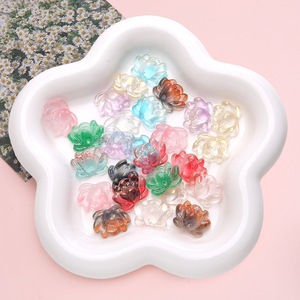 Memory Glass Lotus Beads 21x16mm Double Hole For DIY Necklace Bracelet Jewelry Making Craft Supplies Wholesale - Product Image 4