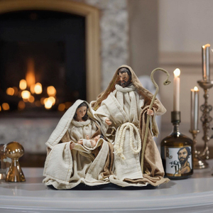 Elegante y Ecológico Juego de Natividad de la <span class=keywords><strong>Sagrada</strong></span> <span class=keywords><strong>Familia</strong></span> de 20 cm, Figuras de Resina Hechas a Mano y Pintadas a Mano, Regalos Duraderos de Tela - Product Image 5