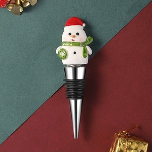 Tapón de Vino con Forma de Muñeco de Nieve Navideño, Sellador de Botellas de Resina, Decoración Navideña, Regalo para Botellas de Vino - Product Image 4