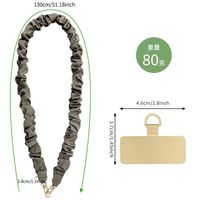 En gros, Cordon de cou extensible en polyester élastique, style scrunchie, pour téléphone et clés, avec crochet, écologique et durable