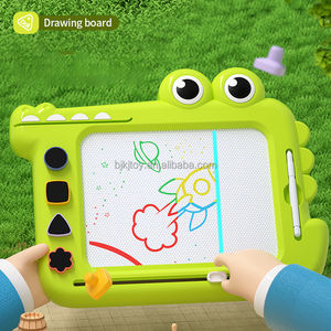 2023二合一彩色磁性绘图板，带滑动拼图块幼儿写字板 - Product Image 4