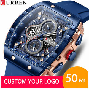 นาฬิกาข้อมือควอตซ์ Curren 8442 ของแท้สำหรับผู้ชาย 50 ชิ้น OEM พร้อมโลโก้แบบกำหนดเอง ตัวเรือนทรง Tonneau กันน้ำ พร้อมฟังก์ชั่นโครโนกราฟ สำหรับ Reloj - Product Image 1