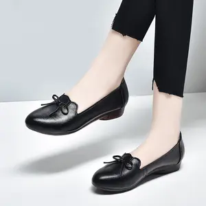 ARUBBIT מעצב יוקרה מזדמן משרד אופנה חמה מכירה טורקיה עקבים נמוכים נעלי עור אמיתי לנשים עקב