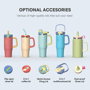 Hồng ling Hot Bán 40 oz cốc với xử lý và rơm nắp cách nhiệt cup tái sử dụng nước bằng thép không gỉ chai cho phụ nữ người đàn ông - Product Image 3