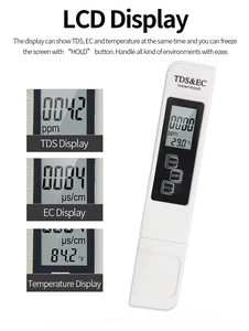 Vendita calda 3-in-1 portatile contatore dell'<span class=keywords><strong>acqua</strong></span> preciso 0-9999 PPM EC TDS Temp <span class=keywords><strong>PH</strong></span> OEM personalizzabile - Product Image 3